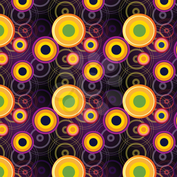 Royalty Free Clipart Image of a Pattern of Circles