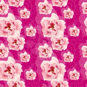Royalty Free Clipart Image of a Peony Background