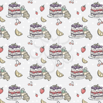 Royalty Free Clipart Image of a Dessert Background