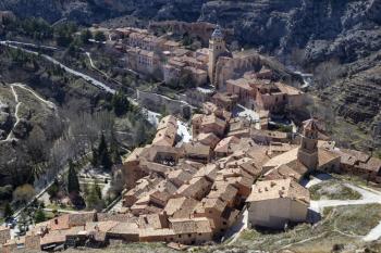 View of the medieval town Albarracin, Teruel, Aragon, Spain.