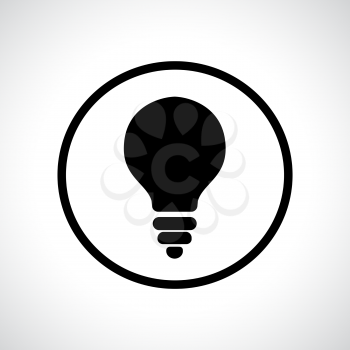 Light bulb flat icon. Creativity, inspiration, new item, ecology concept.