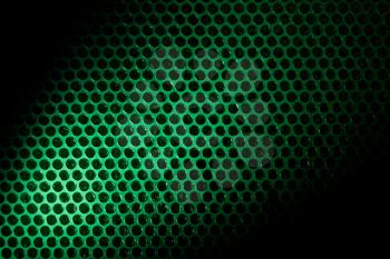Bubble wrap lit by green light. Abstract background.