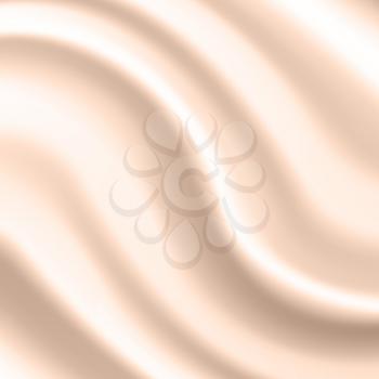Abstract wavy silk background in cream color