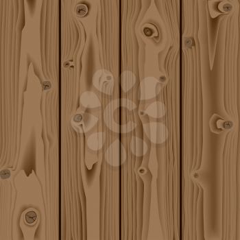 Dark wooden texture background, realistic vector illustration.