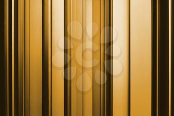 Abstract golden background, metallic texture with shadow and light.