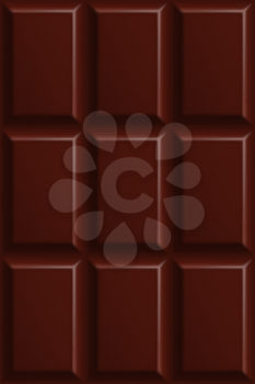Dark bitter chocolate seamless pattern. Milk chocolate squares background. Sweet dessert wallpaper. Graphic design element for web, packaging, poster, flyer, dessert advertisement. Vector illustration