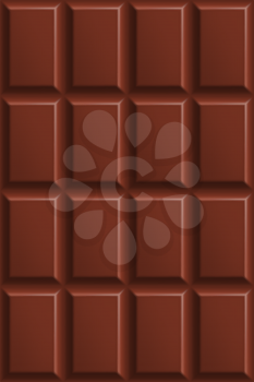 Milk chocolate seamless pattern. Milk chocolate squares background. Sweet dessert wallpaper. Graphic design element for web, packaging, poster, flyer, dessert advertisement. Vector illustration