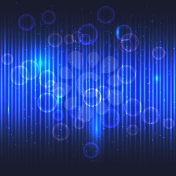 Abstract glowing blue vector background.