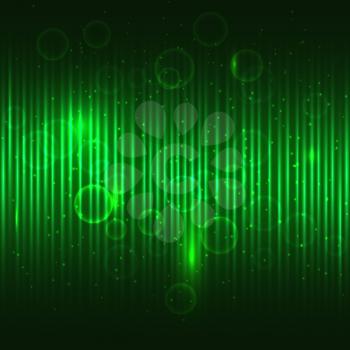 Abstract glowing green vector background.