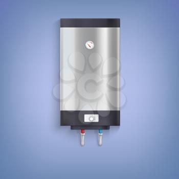 Water heater. Hot-water tank, chrome plated with a regulator and thermometer