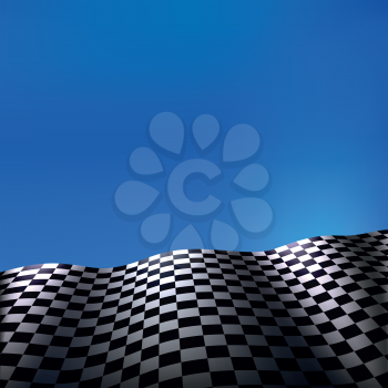 Checkered flag. Vector background with space for your text