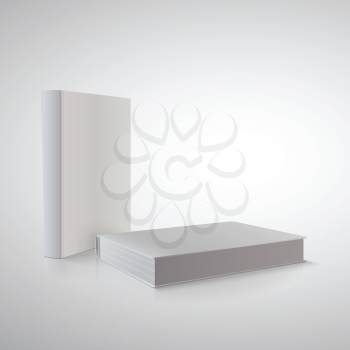 Vector book in perspective on white. Ready for your design.