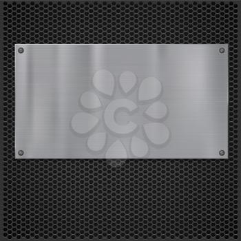 Metal plate over grate texture, vector illustration for your design.