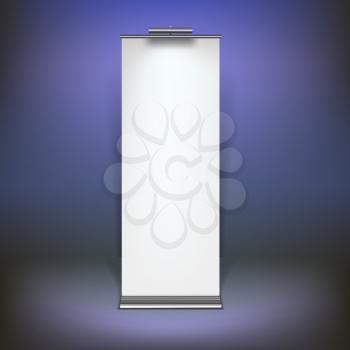 Vector blank roll up banner display template for designers 