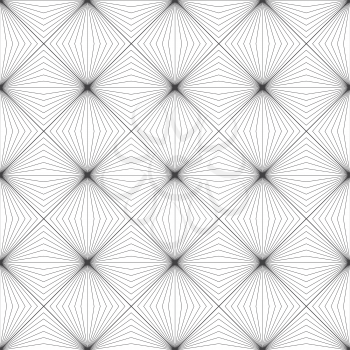 Abstract monochrome background with lines of squares. Vector seamless pattern. All elements are not cropped and hidden under mask, place the pattern on canvas and repeat