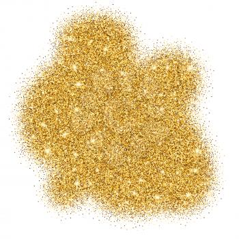 Gold glitter bright vector background. Golden sparkles, shiny texture,. Excellent for your greeting cards, luxury invitation, advertising, certificate