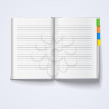 Notebook isolated on white background. Vector Reminder, diary, business planner