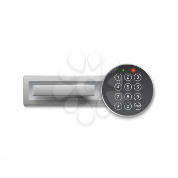Digital lock for safe or door on a white background. 3D vector illustration for your design