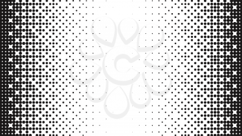 Halftone pattern, gradient background, round spot shapes, vintage or retro graphic with place for your text. Halftone digital effect.