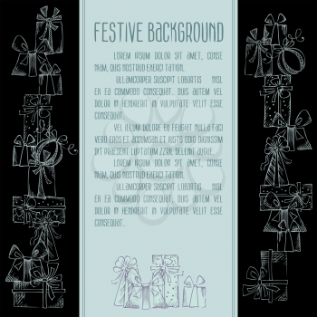 Sketch festive background. There is place for your text.
