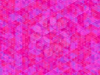 Retro pattern of geometric shapes. Pink and violet mosaic banner. Retro triangles background. EPS 8.