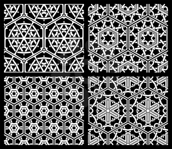 Black and white backgrounds. Geometric elements. 