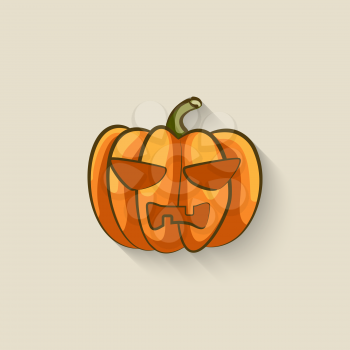 pumpkin halloween symbol - vector illustration. eps 10