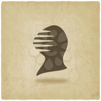 helmet icon old background - vector illustration. eps 10