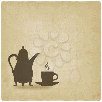 coffee ceremony old background - vector illustration. eps 10