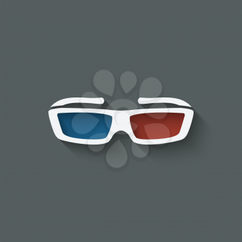 3d glasses design element - vector illustration. eps 10