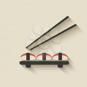 sushi roll icon - vector illustration. eps 10