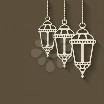 Ramadan lantern background - vector illustration. eps 10