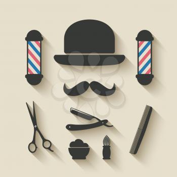 barber icon set - vector illustration. eps 10