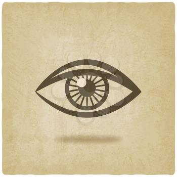 eye symbol old background - vector illustration. eps 10