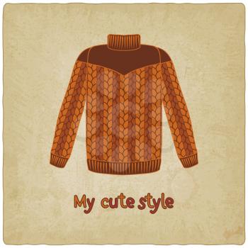 cute sweater old background - vector illustration. eps 10