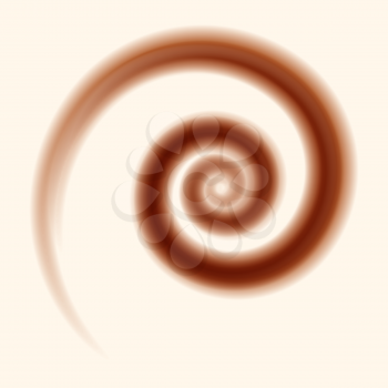 chocolate and milk swirl background  - vector illustration