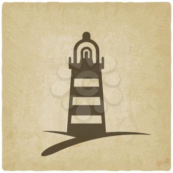 beacon navigate symbol old background - vector illustration. eps 10