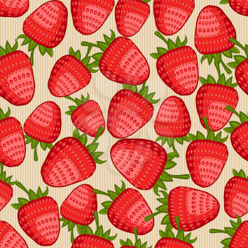 Strawberry seamless pattern - vector illustration. eps 8