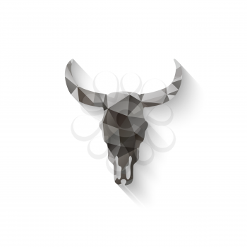 bull skull triangle - vector illustration. eps 10