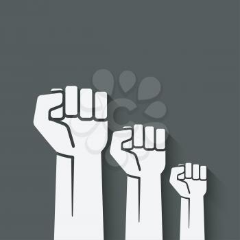 fist independence symbol- vector illustration. eps 10
