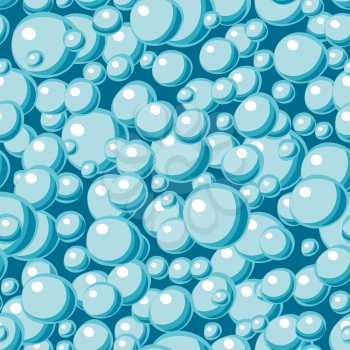 bubbles blue seamless pattern - vector illustration. eps 8