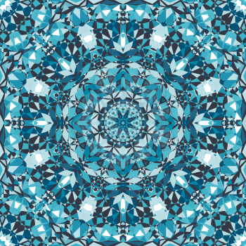 blue decorative kaleidoscope pattern. vector illustration - eps 8