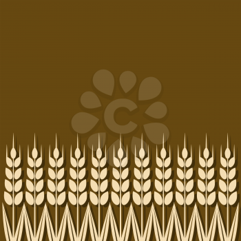 ripe wheat ears background - vector illustration. eps 8