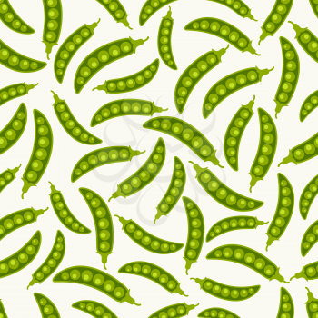 green pea pods seamless pattern. vector illustration - eps 8