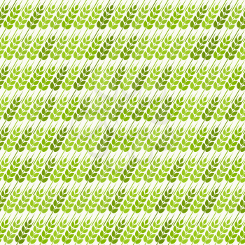 green diagonal wheat seamless pattern. vector illustration - eps 8
