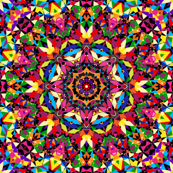 bright seamless kaleidoscope pattern - vector illustration. eps 8