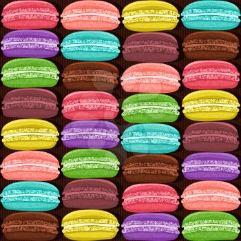 macaroon colorful seamless pattern. vector illustration - eps 10
