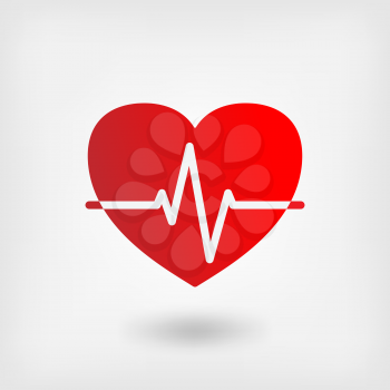 heart cardiogram symbol - vector illustration. eps 10