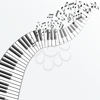 music background with piano. vector illustration - eps 10