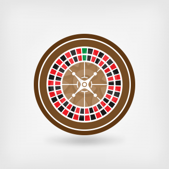 American roulette wheel. casino symbol. vector illustration - eps 10